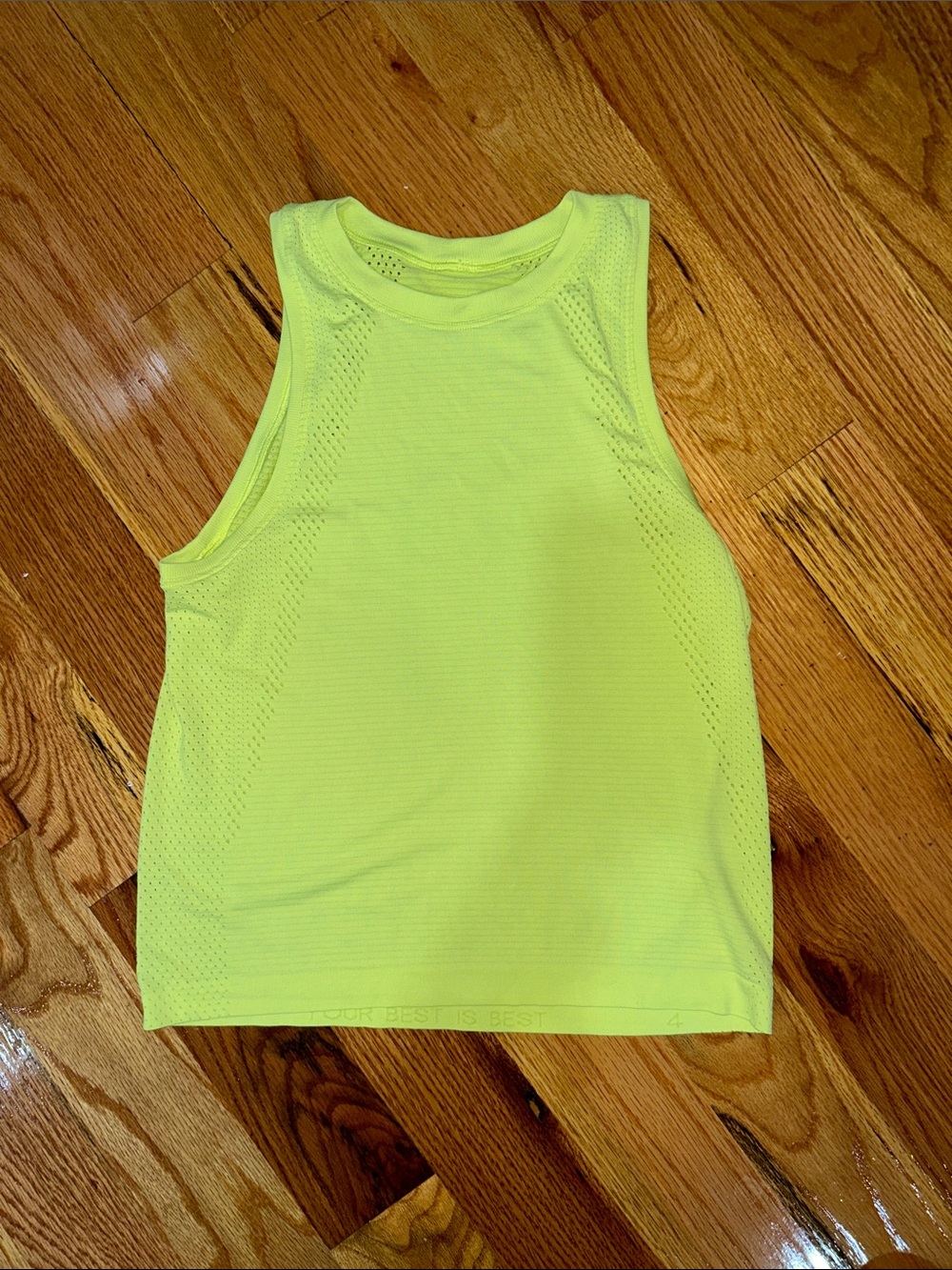 lululemon athletica Neon Lime Mesh-Panel Tank Top - Women